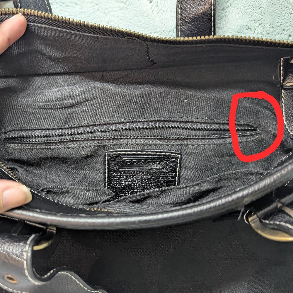 "Coach" Cloth Logo Shoulder Bag - Picture 14 of 15